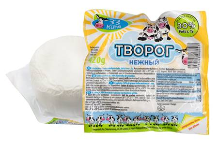 33 Коровы Творог 30% 420g круглый