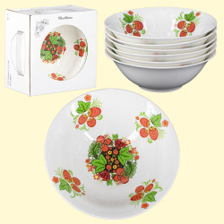 Набор суповых тарелок - Хохлома, 6 шт, Ø18 см